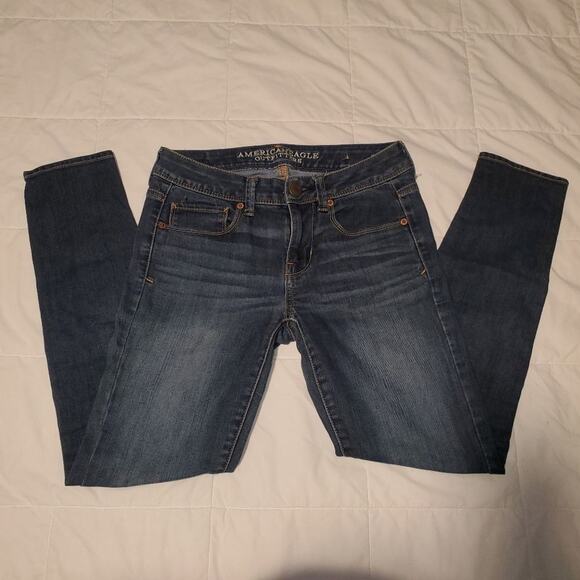 American eagle size 2 short womens super skinny jeans - Picture 1 of 11